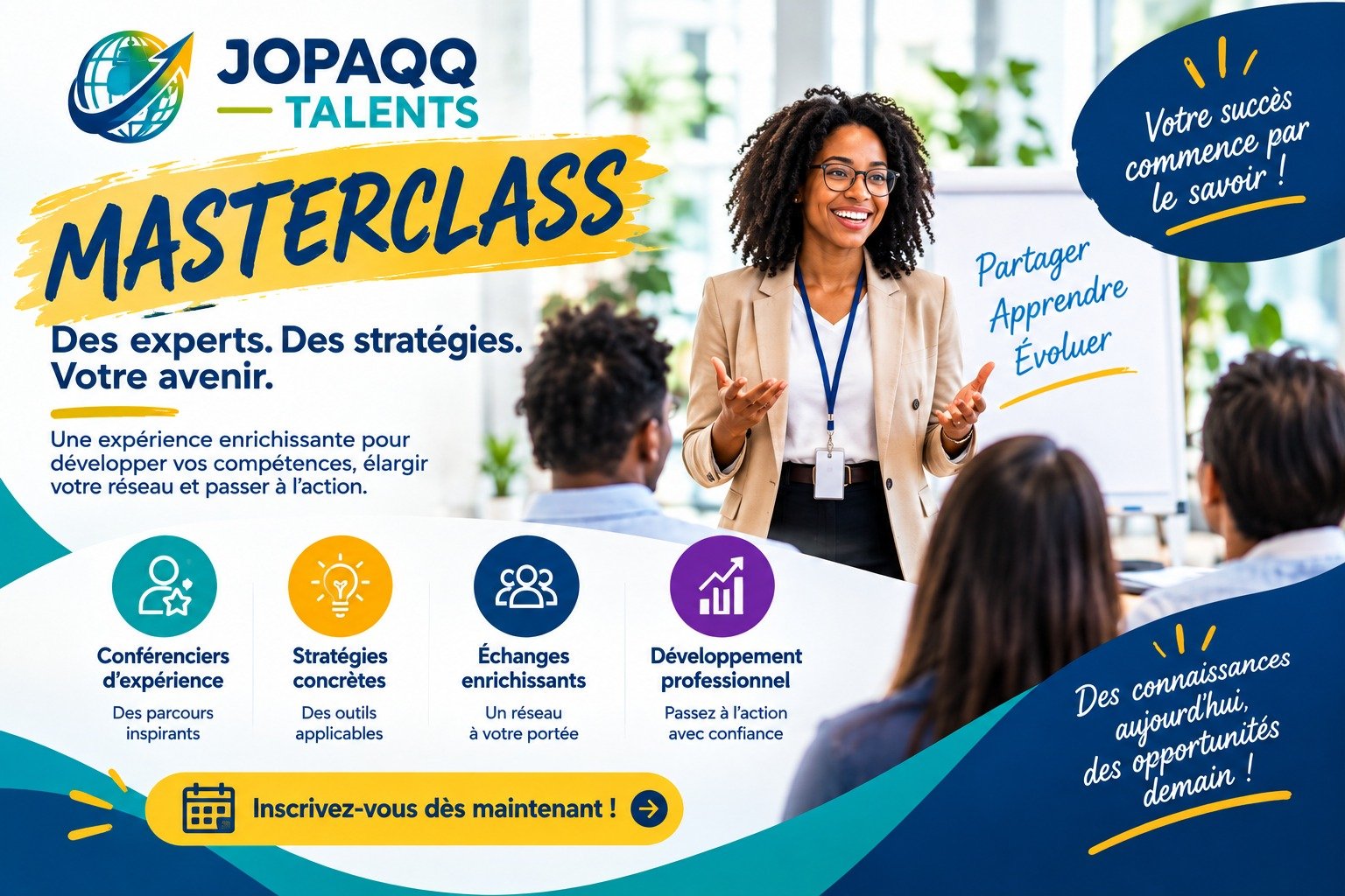 Master Class JOPAQQ TALENTS – intervenants experts sur scène
